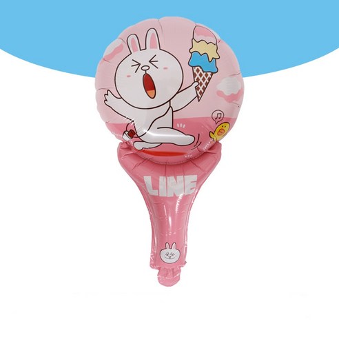 파티복닷컴 모양풍선 10개입, 168.라인지팡이 아이스크림토끼