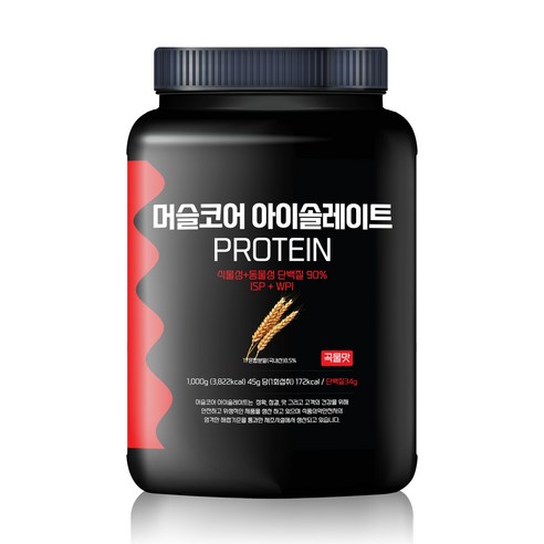 락토프리 당제로 프로틴컴퍼니 머슬코어 아이솔레이트 프로틴 1kg 곡물맛, 1개