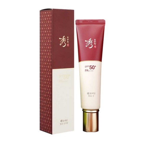 수려한 효비담 발효 선크림+사은품(마스크팩)-2026년 3월까지, 1개, 60ml