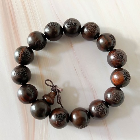 자단 나무 관세음 단주 염주: 운전자의 안전과 평안을 위한 천연 부적