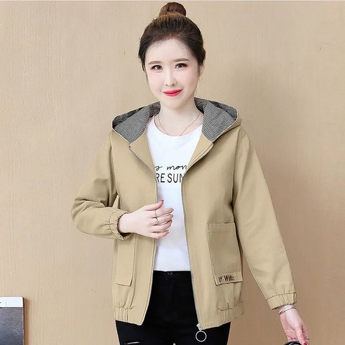아톰닉 여성용 후드 집업 오버핏 자켓 봄가을 데일리 루즈핏 패션 빅사이즈 캐주얼 아웃 도어