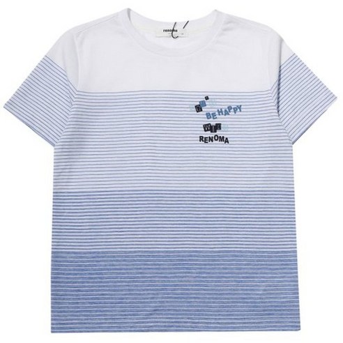 [레노마키즈] 남아 린넨 스트라이프 티셔츠_r2021t110_구로2001