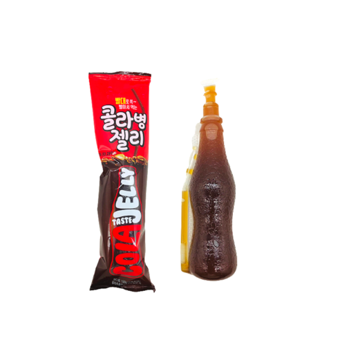 달콤하고 상쾌한 여름 간식을 위한 콜라병 젤리