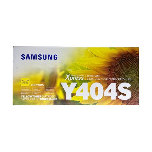삼성 CLT-K404S C404S M404S Y404S SL C430FW C432 C433 C480W C482 C483FW 정품토너, CLT-Y404S 노랑, 1