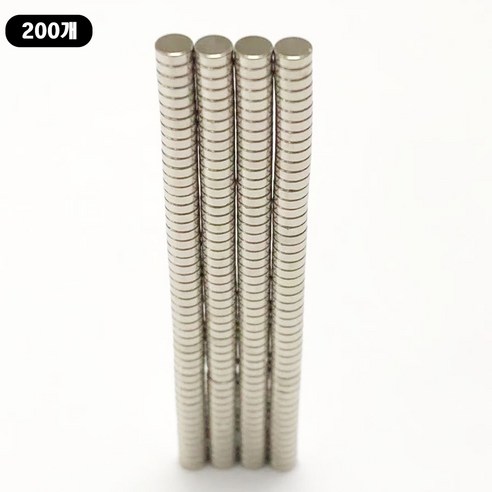 ND 지름 3mm x 두께 1mm 네오디움 원형자석 [제이스샷], D3*1T, 200개