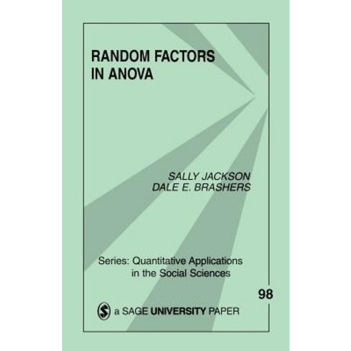 Random Factors in Anova Paperback, Sage Publications, Inc, English, 9780803950900