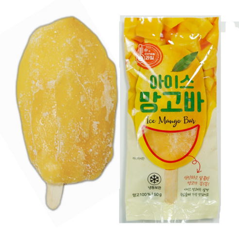 생망고를 통째로 얼린 아이스 망고바 망고스틱, 20개, 60g