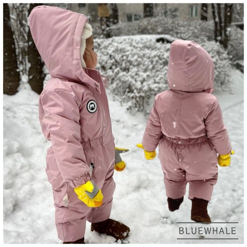 [블루고래] NEW 유아동 올인원 스키복 방한복 일체형 썰매복 점프슈트 보드복 눈썰매장 눈놀이복