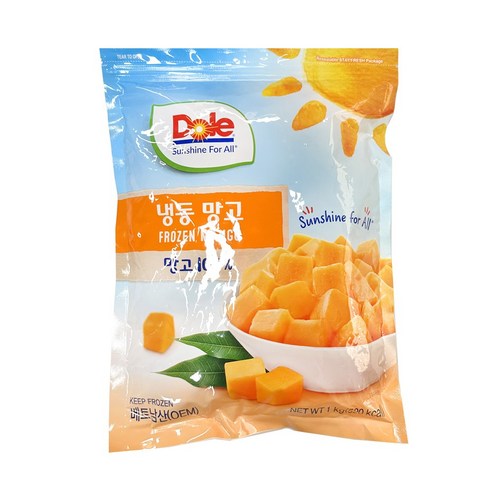 Dole 냉동 망고 다이스 1kg, 1개 Best Top5