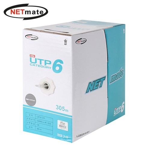 NETmate NMC-UTP24T CAT.6 UTP 케이블 305m (단선/그레이)