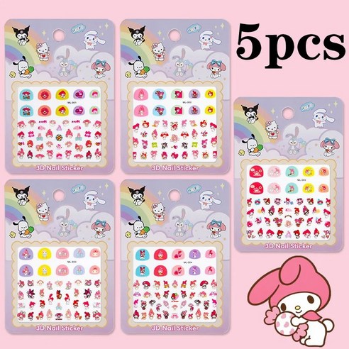 산리오 네일 스티커 5P, 1개, 마이멜로디