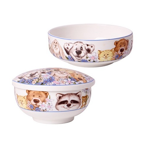 아기의 첫돌을 위한 사랑스럽고 안전한 본차이나 돌반상기세트