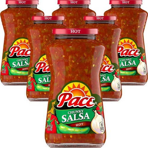 페이스 청키 살사 핫, 453g, 6개