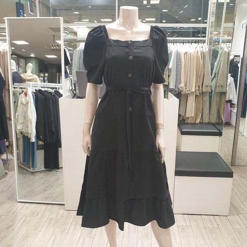 온앤온 스퀘어넥 볼륨소매 원피스 NJW3MO606