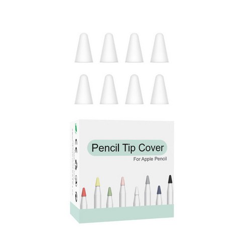 플레코 애플 1&2세대 펜촉 실리콘 커버, 흰색