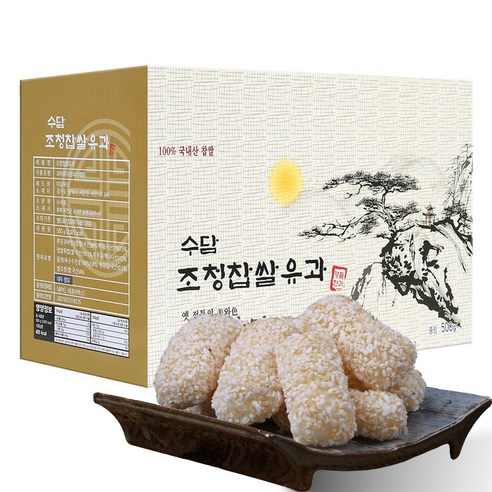 수담조청유과 선물세트 수담한과, 500g, 6개