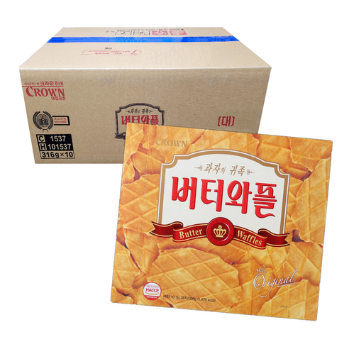 크라운 버터와플, 316g, 10개