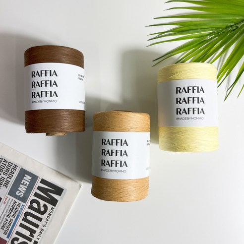 가볍고 시원한 라피아실로 나만의 여름 가방을 완성하세요.