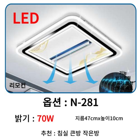 천둥이 서큐라이트 LED등 써큐라이트 서큘라이트 써큘라이트 조명 실링팬 LED등, N-281