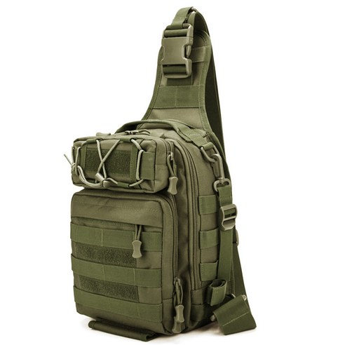 【어구 수납 가방】야외 전술 대형 가슴 가방 낚시 가방 다기능 방수 가방 모집 대리인, 녹색