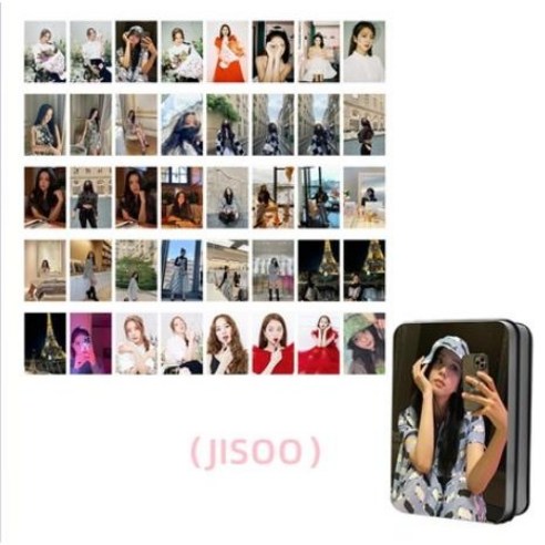 블랙핑크 멤버 개인 지수 제니 로제 리사 셀카 포토카드 40장+틴케이스 16종 세트 모음, 지수4