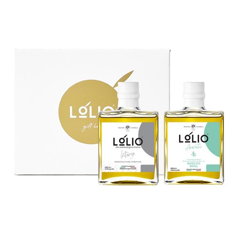 롤리오 엑스트라버진 올리브오일 기획세트 200ml + 200ml, 인텐소 + 바질, 2개