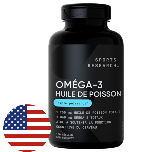 Sports Research 스포츠리서치 알래스카 X3배 오메가3 피쉬오일 1250mg 90소프트겔, 90정, 1개, 90캡슐