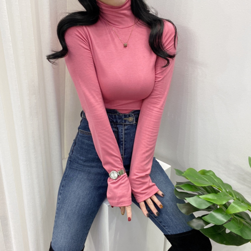 스트릿제이 여자 메크 기모 폴라 워머 티셔츠 - 따뜻함과 스타일을 갖춘 필수 아이템
