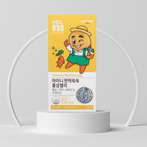 일동제약 마이니 면역 쑥쑥 홍삼젤리 망고맛 15g 30포, 450g, 1개