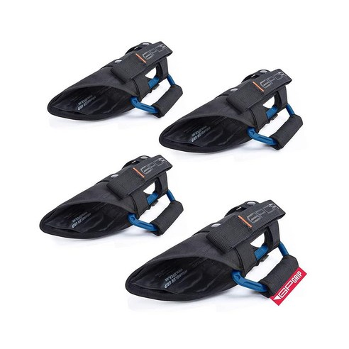 트로비스 휴 요가타올, 스파이럴 사하라프로 11 GPCA - GP Grip PRO 핸들 지프 랭글러 4xe JL JT JK 스포츠 사하라 루비콘 및 글래디에이터 4DR/2DR 2007-2023용 접이식 특허 알루미늄, 4 Pack, Blue