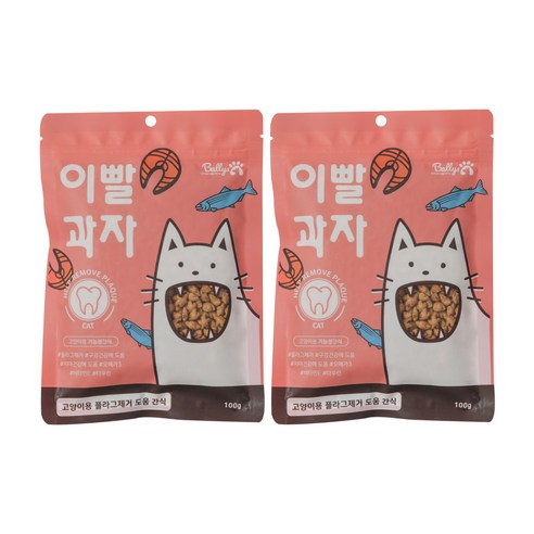 밸리스 고양이 이빨과자 연어맛 100g 치석제거 도움, 2개