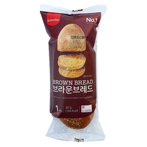 푸드올마켓_ 삼립 브라운브레드 60g /냉동/부시맨빵, 1개