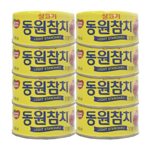 동원 라이트 스탠다드 참치, 135g, 20개