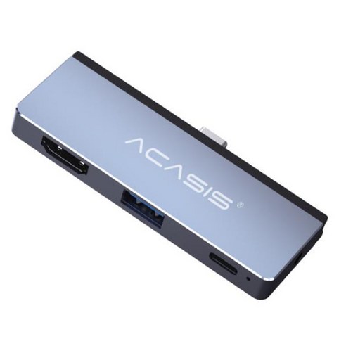 Acasis 4 in 1 USB C 허브 유형 C to USB3.0 PD 충전 오디오 4K HDMI 호환 MacBook Pro 용 2018/2019, 보여진 바와 같이, 하나