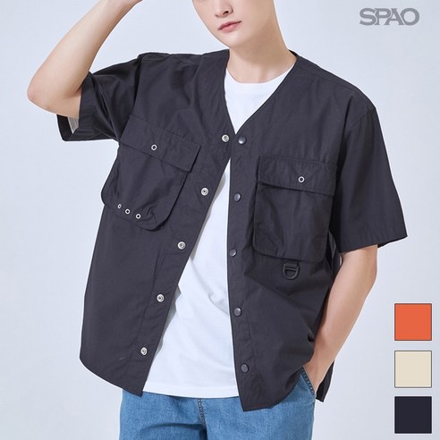 스파오 반팔 퍼티그 자켓_SPJKA25C32-T