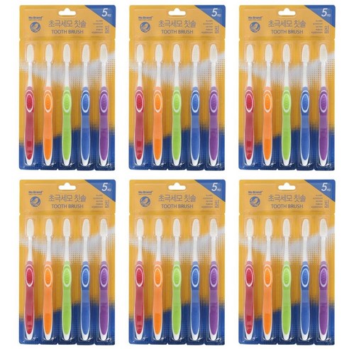 노브랜드 초극세모 칫솔 5입 x 6개 Ultrafine toothbrushes, 5개입