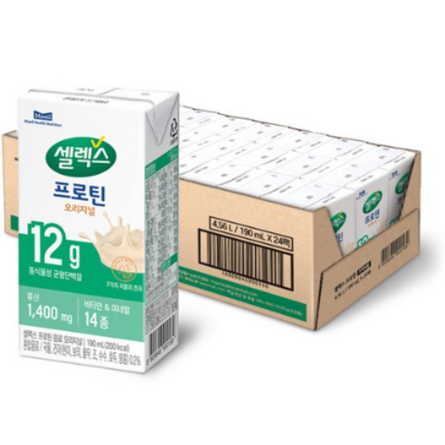 셀렉스 프로틴 음료 오리지널, 190ml, 192개