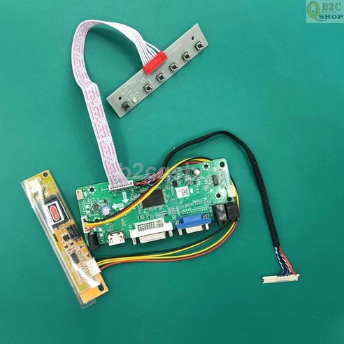 LVDS 컨버터 LCD 컨트롤러 보드 모니터 키트 HDMI 호환 DVI VGA 스크린용 B 4 EW02 4. 인치 280X800 30, B141EW02 V.3, 1개