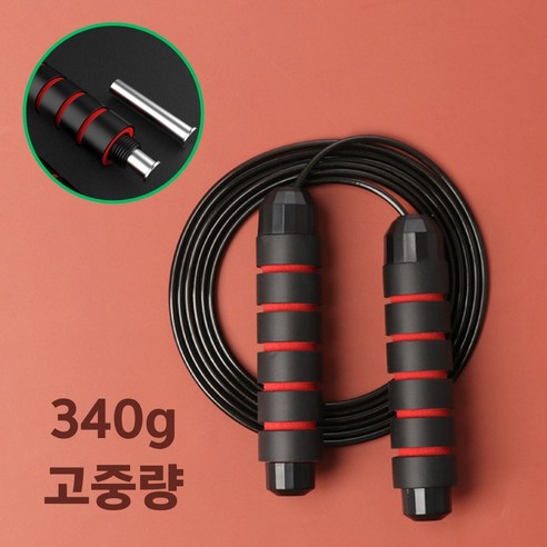 핏네스트 고중량 줄꼬임방지 와이어 다이어트 줄넘기, 레드 1Ea, 1개