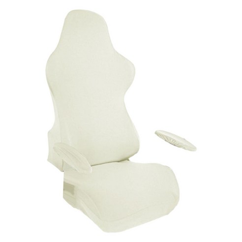 게임용 의자 커버 소프트 회전 의자 안락 의자 레이싱 게임용 의자, 유백색, 폴리에스터