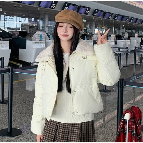 [아롬블룸] 제이비 양털 카라 푸퍼 자켓