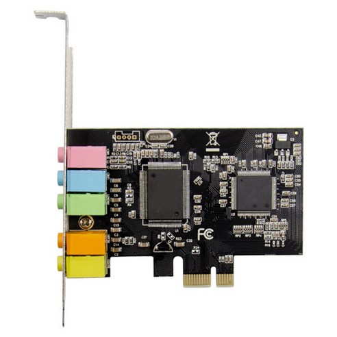 Monland PCI-E 5.1CH 스테레오 서라운드 사운드 카드 PCIe 내장 5.1 채널 PC용 3D 효과, 검은 색