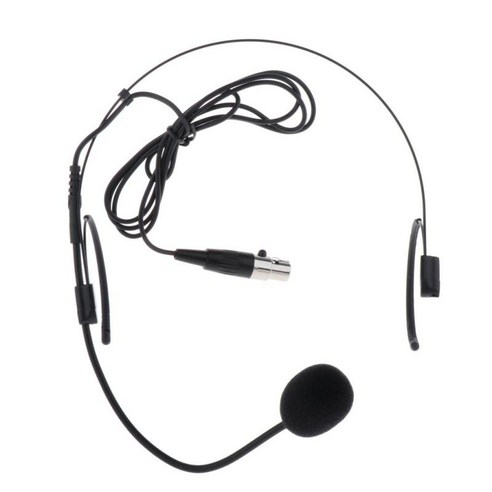 헤드폰 후크 마이크 3.5mm XLR 유선 4 핀 자동차 액세서리, 블랙, 16cm, 플라스틱
