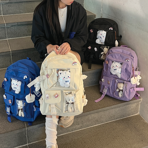 귀여움과 실용성을 겸비한 곰돌이 책가방, 즐거운 학교생활의 완벽한 동반자!