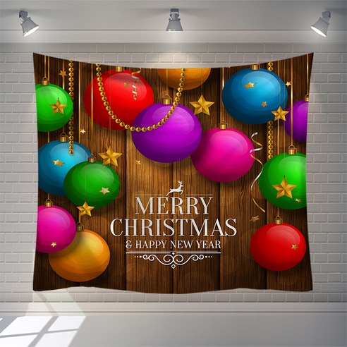 SKYFCC 태피스트리 크리스마스장식 방꾸미기 그림 포스터 패브릭포스터 크리스마스 장식소품 인테리어 천, GT-SD018, 95x73