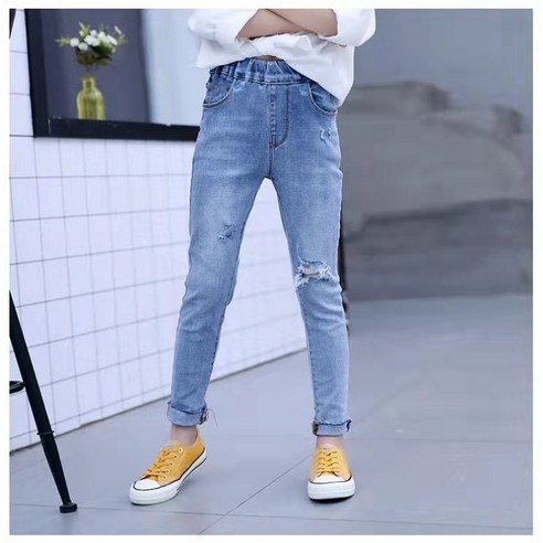 여아 찢 청바지 [1011]