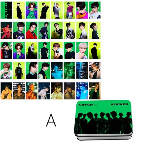 엔시티 NCT 127 포카 3집 앨범 Sticker 굿즈 포터카드 40장 +틴케이스 2종세트, A