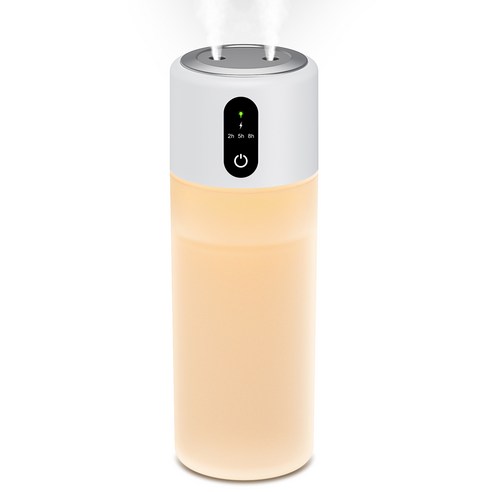 SUNGOD 미니 가습기 듀얼미스트 500ml 무소음 무선 무드등 가정용 차량용 사무실 탁상용, 화이트, J8