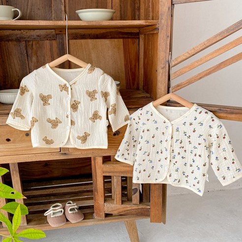 [당일발송]베스더스 아기 봄 여름 간절기 자켓 바람막이 가디건 요루 면 백일 돌 베베옷 애기 옷