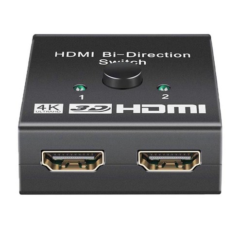 1080P HD HDMI 스위치 스위처 포트 분배기 2 포트 1x2/2x1용, 48x50x20mm, 블랙, 플라스틱